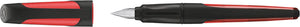 Stabilo Ergonomic EASYbuddy Fountain Pen - Black/Coral (Blue Ink Cartridge)