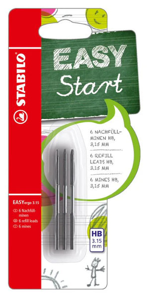 STABILO EASYergo Rollerpen 3.15 Refill Lead - 6 Pack