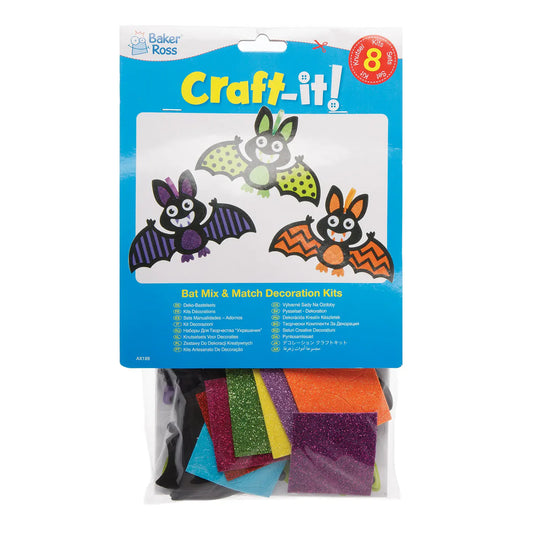 Bat Mix & Match Decoration Kits (Pack of 8)