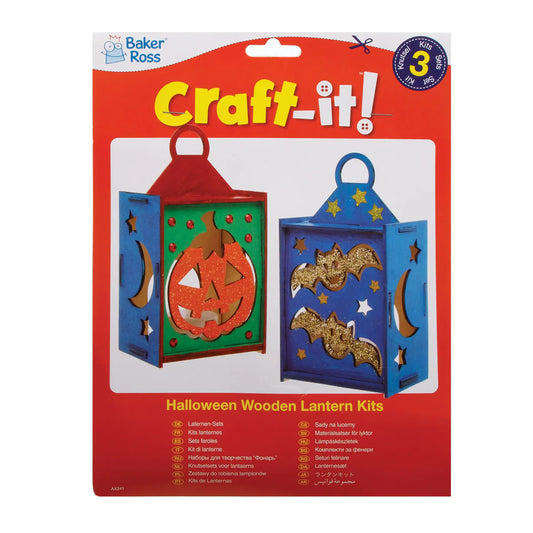 Halloween Wooden Lantern Kits (Pack of 3)