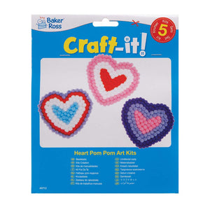 Heart Pom Pom Kits (Pack of 5)