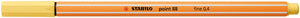 STABILO Fineliner Pen - Point 88 (Light Yellow)
