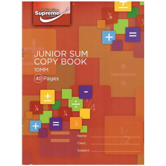 Supreme Junior Sum Copy Book  - Pack of 20 