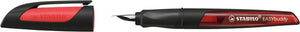 Stabilo Ergonomic EASYbuddy A Nib Fountain Pen - Coral/Black (Blue Ink Cartridge)