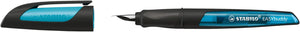 Stabilo Ergonomic EASYbuddy A Nib Fountain Pen - Black/Blue (Blue Ink Cartridge)