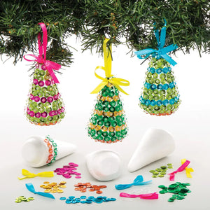 Christmas Tree Sequin Decoration Kits (Pack of 3)