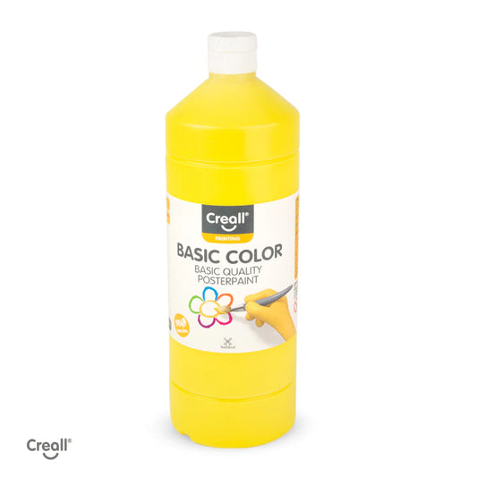 Creall Basic Colour Poster Paint - Primary Yellow (1000ml)