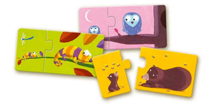 Djeco Duo Puzzle - Mom and Baby (12 x 2 Piece Puzzles)