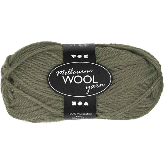 Wool Yarn -Dk Green