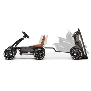 EXIT Foxy Pedal Go-Kart with Trailer - Espresso Black