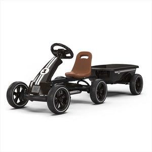 EXIT Foxy Pedal Go-Kart with Trailer - Espresso Black