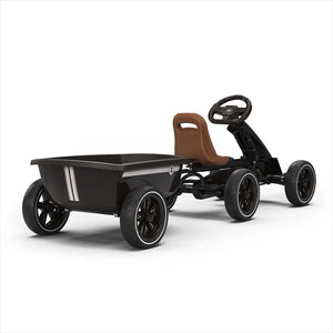 EXIT Foxy Pedal Go-Kart with Trailer - Espresso Black