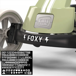 EXIT Foxy Pedal Go-Kart with Trailer - Retro Green