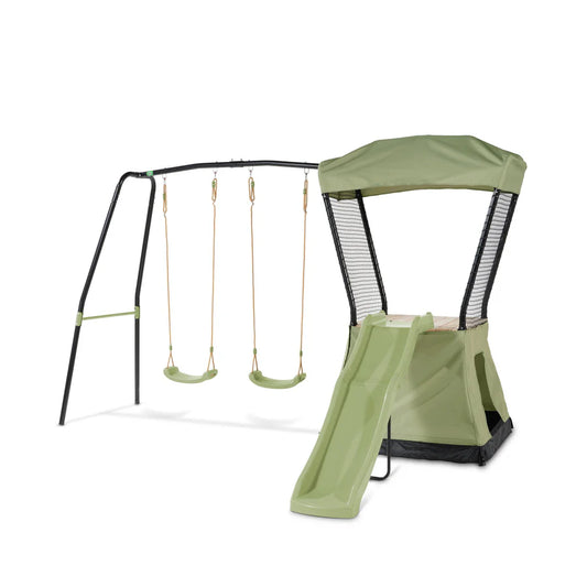 EXIT Ivy Outdoor Playset With Slide and Swing Set