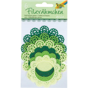 Felt Frames Colour Tone Mix - Green (6 Pack)