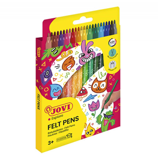 Jovi Felt Tip Pens (Set of 24 Assorted Colours)