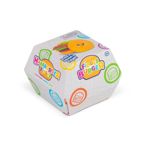 Hexagonal toy packaging with colorful graphics and text on a white background
