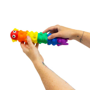 Push Popper - Light Up Suction Caterpillar