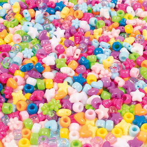 Playbox Beads & String - Colourful Mix (200 Pieces)