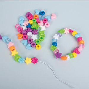 Playbox Beads & String - Colourful Mix (200 Pieces)