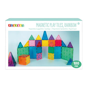 Magnetic Play Tiles - Rainbow (100 Parts)
