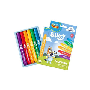 Jovi Bluey My First Felt Pens (6 Pack)