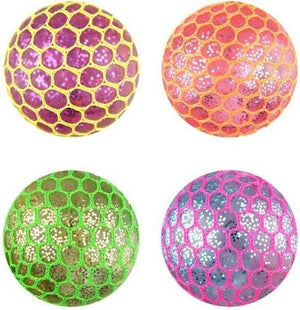 Squishy Glitter Mesh Ball with Light (Assortment)