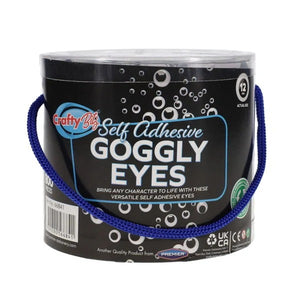 Crafty Bitz Self Adhesive Goggly Eyes 12mm (Tub of 800)