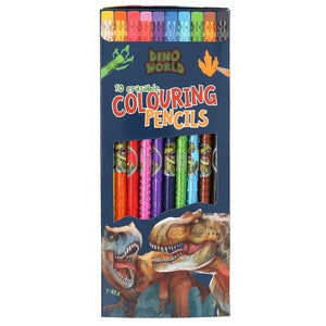 Dino World Erasable Colouring Pencils (10 Pack)
