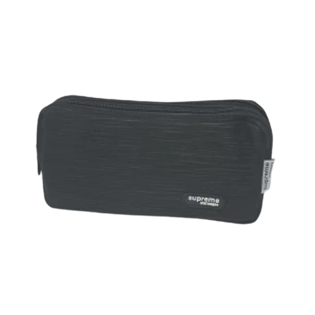 Supreme Stationery Double Pencil Case - Black