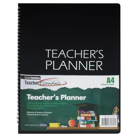 Student Solutions A4 Teacher's Planner - Black
