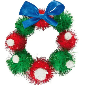 Glitter Pom Poms - Christmas Colours (Pack of 100)