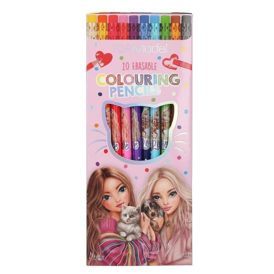 TOPModel Erasable Colouring Pencils (10 Pack)