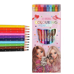 TOPModel Erasable Colouring Pencils (10 Pack)