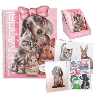 TOPModel Cute Animals Dress Me Up Sticker Book