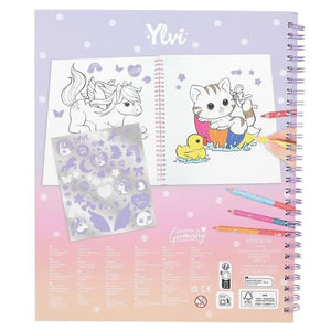 Ylvi Colouring Book With Unicorn & Sequins