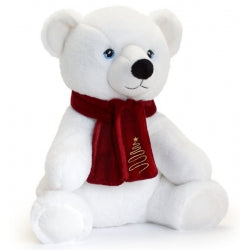 25cm Keeleco Polar Bear W/Scarf