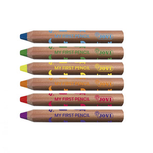 JOVI MY FIRST - Coloured Wooden Pencils (Pack of 6)