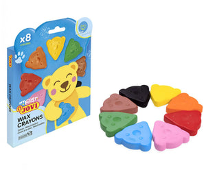 Jovi My First Crayons - Bear Shape Wax Crayons (8 Pack)
