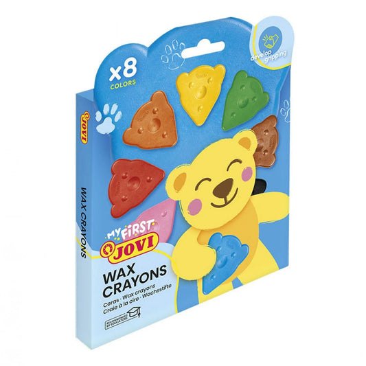 Jovi My First Crayons - Bear Shape Wax Crayons (8 Pack)