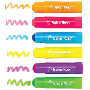 Neon Solid Poster Paint Sticks (Pack of 6)