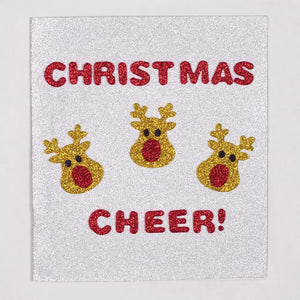 Reindeer Glitter Stickers (Pack of 100)