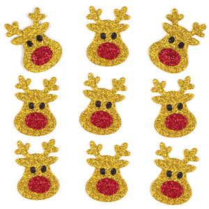Reindeer Glitter Stickers (Pack of 100)