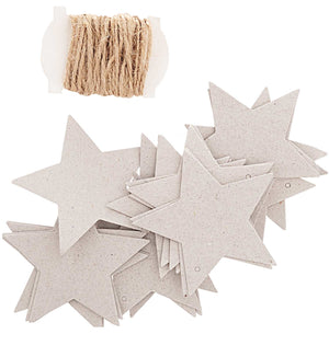 PAPER TAGS STAR GREY
