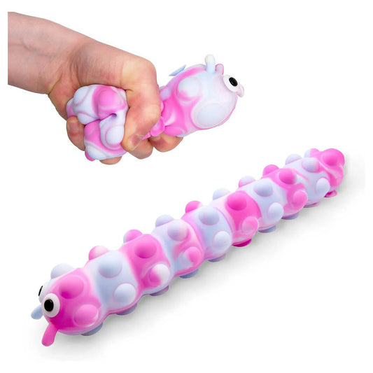 Push Popper - Light Up Suction Caterpillar