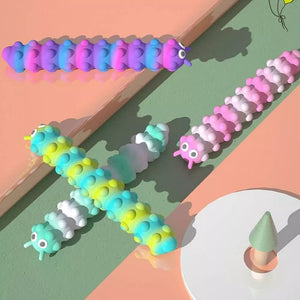 Push Popper - Light Up Suction Caterpillar