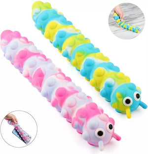 Push Popper - Light Up Suction Caterpillar