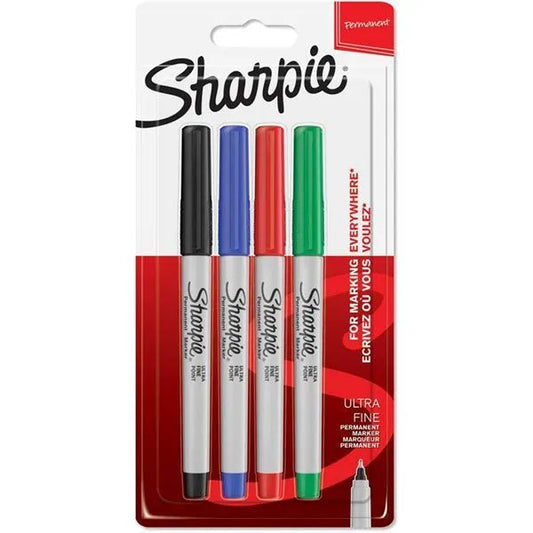 Sharpie Ultra Fine Permanent Markers (4 Pack)
