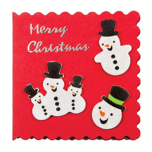 Snowman Glitter Foam Stickers (Pack of 80)