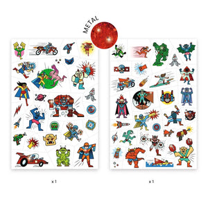 Djeco Temporary Tattoos - Heroes vs Villains